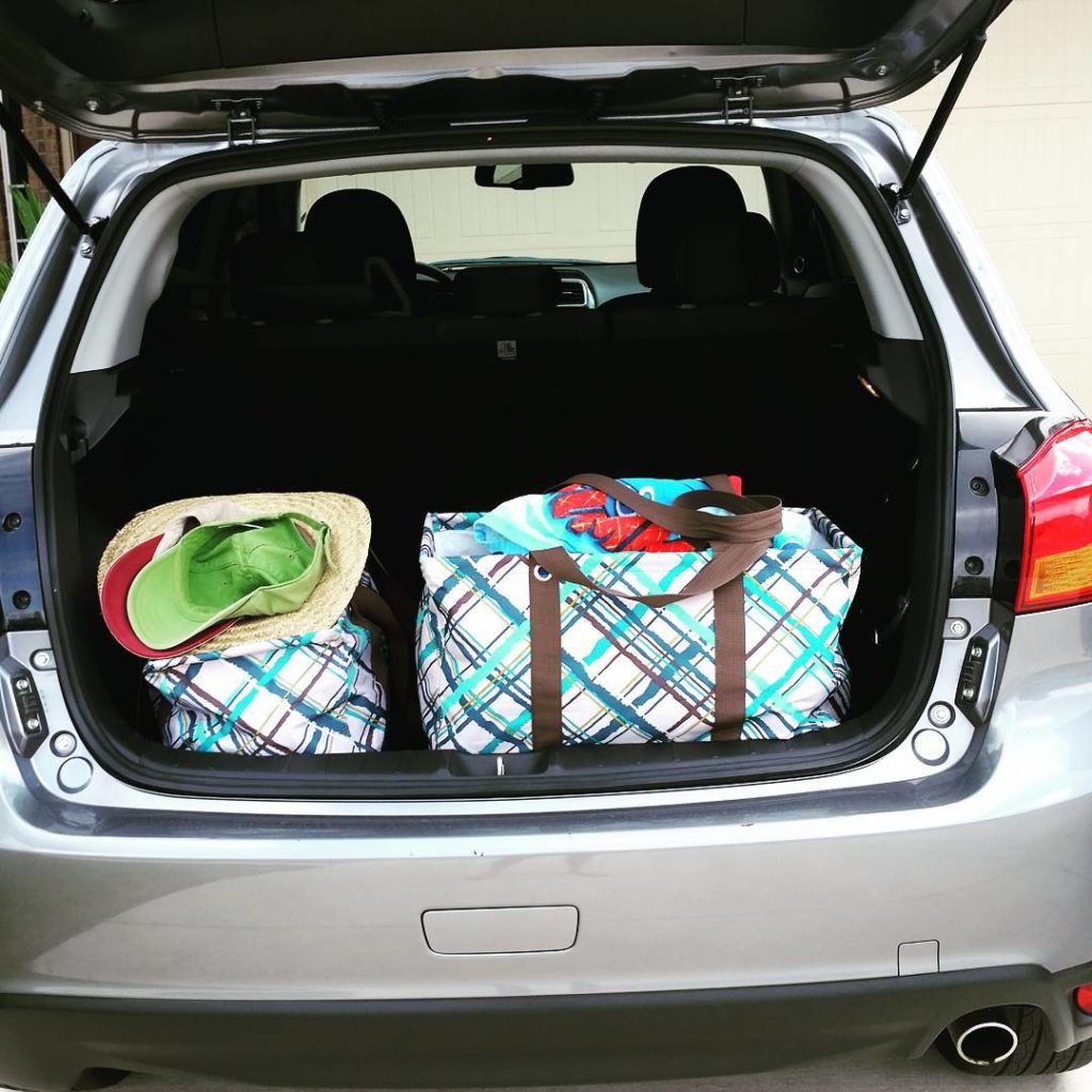 Lots of room for pool stuff! #drivemitsubishi @mitsucars #waterpark