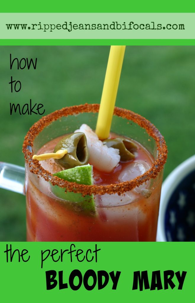 How to make the perfect Bloody Mary|Ripped Jeans and Bifocals|Cocktails|drink recipes|Bloody Mary|www.rippedjeansandbifocals.com|@JillinIL