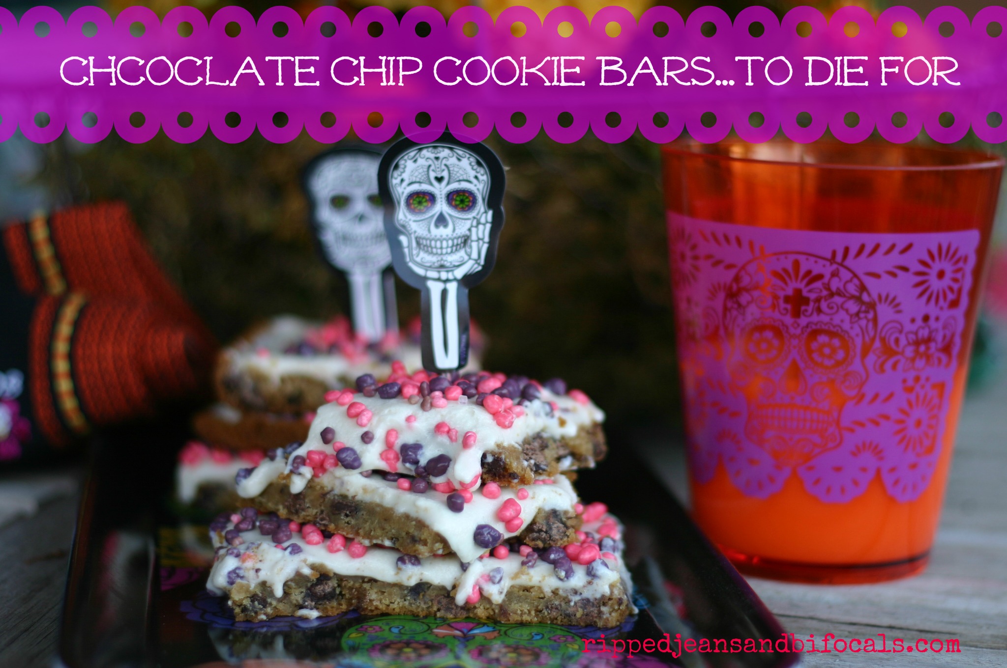 "To die for" cookie bars for the Day of the Dead Ripped Jeans & Bifocals