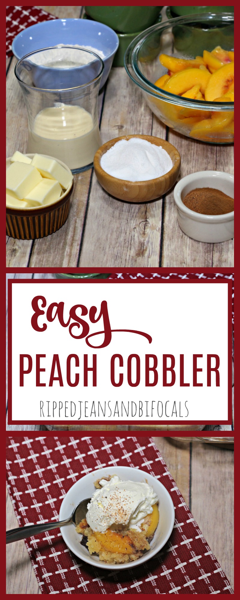 Easy Peach Cobbler with Splenda|Ripped Jeans and Bifocals