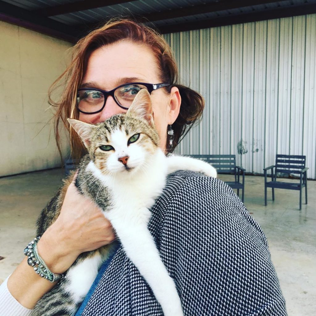 Because I'm a sucker. We were sitting outside at Hilmy Cellars in Fredericksburg yesterday and this kitty plopped herself in my lap and didn't leave. The vineyard manager offered me a free bottle of wine to take her home but I'd have taken her anyway. She snuggled and purred all the way back to San Antonio and THEN let my crazy boys cart her around the house and has not stopped purring. I've never had a cat quite this chill. Meet Hilmy. #catsofinstagram #fredericksburg #whatwasithinking #smitten