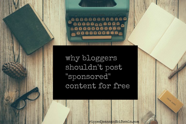 Why bloggers shouldn’t post sponsored content for free