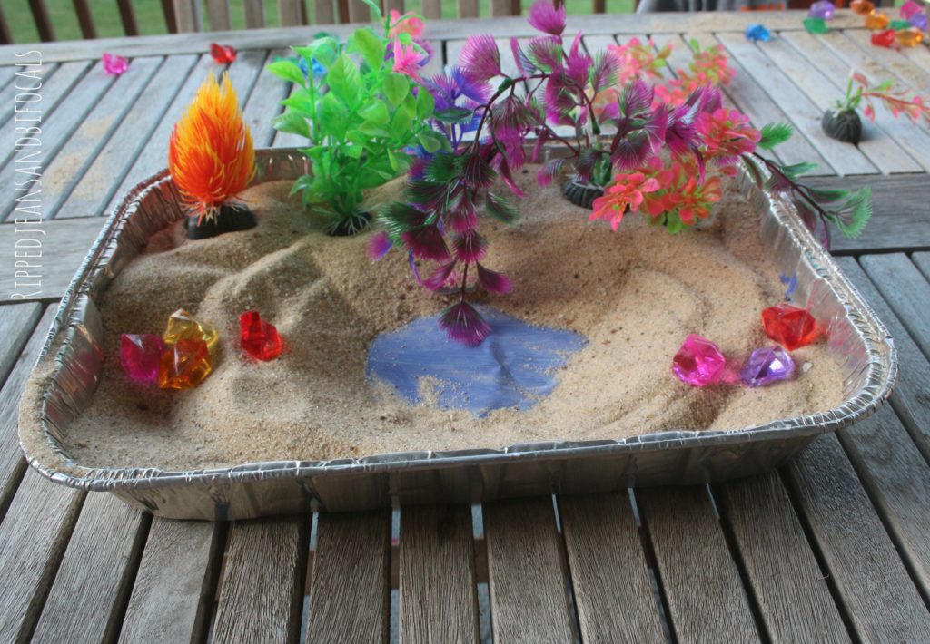 Easy sensory mini sandboxes|Ripped Jeans and Bifocals