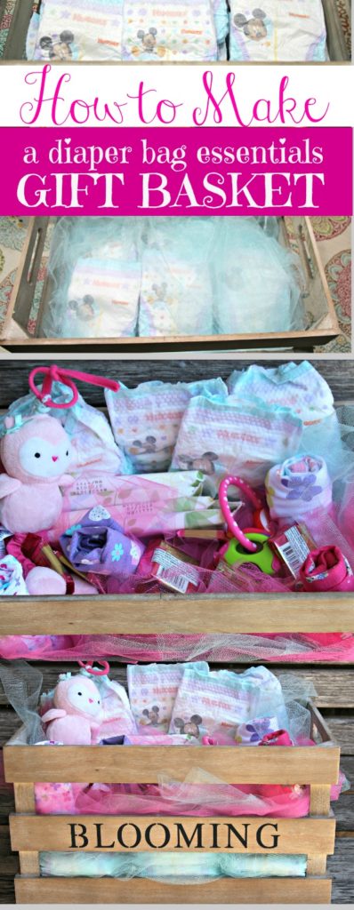 Diaper bag gift store basket