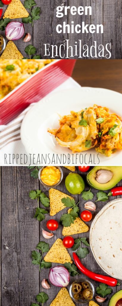 Green chicken enchiladas|Ripped Jeans and Bifocals