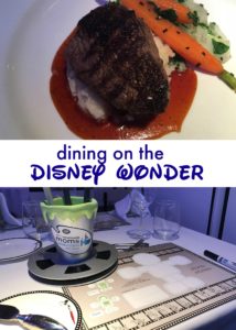 Dining on the Disney Wonder Mini Pin