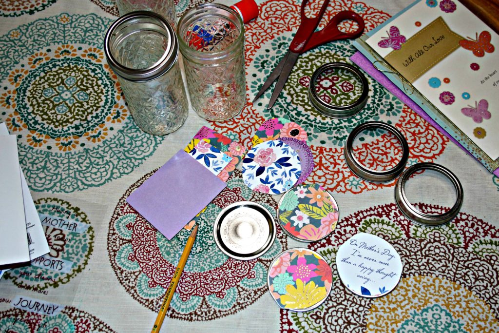 Mother's Day Gift Idea: Mason Jars with Upcycled Greeting Cards|Ripped Jeans and Bifocals