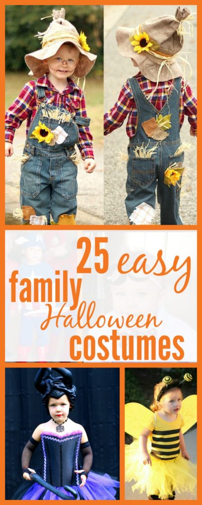 If you need inspiration for easy, DIY Family Halloween Costume, check out this list of cute and fun things that you can make or easily put together. Several of these are easy, no-sew Halloween costumes!|Ripped Jeans and Bifocals