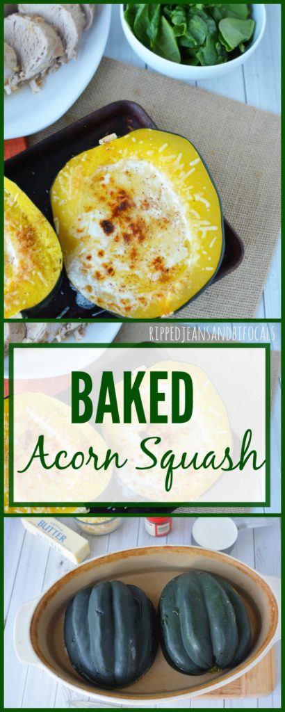 How to make an baked acorn squash dish with butter and cream|Ripped Jeans and Bifocals