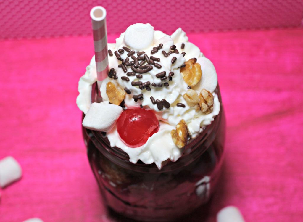 Old-Fashioned Rocky Road Ice Cream Soda|Ripped Jeans and Bifocals