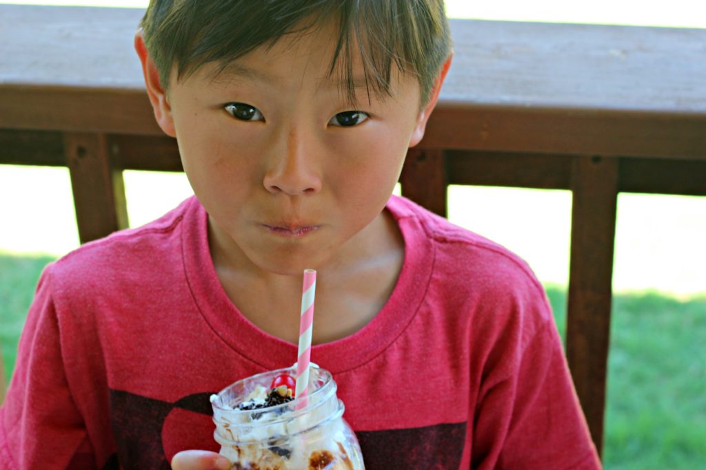 Old-Fashioned Rocky Road Ice Cream Soda|Ripped Jeans and Bifocals