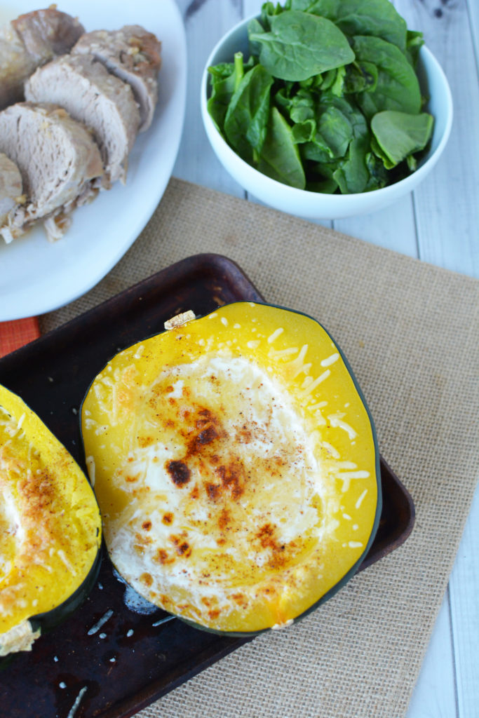 How to make an baked acorn squash dish with butter and cream|Ripped Jeans and Bifocals