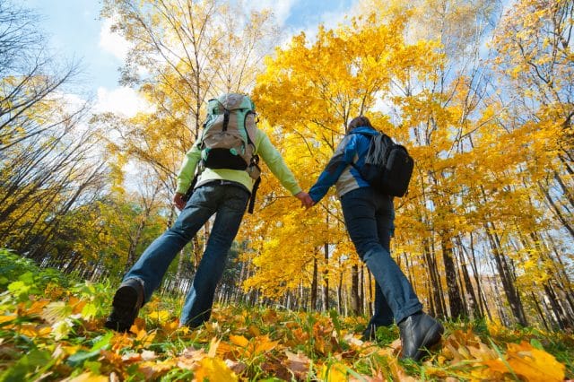 Fall family hiking