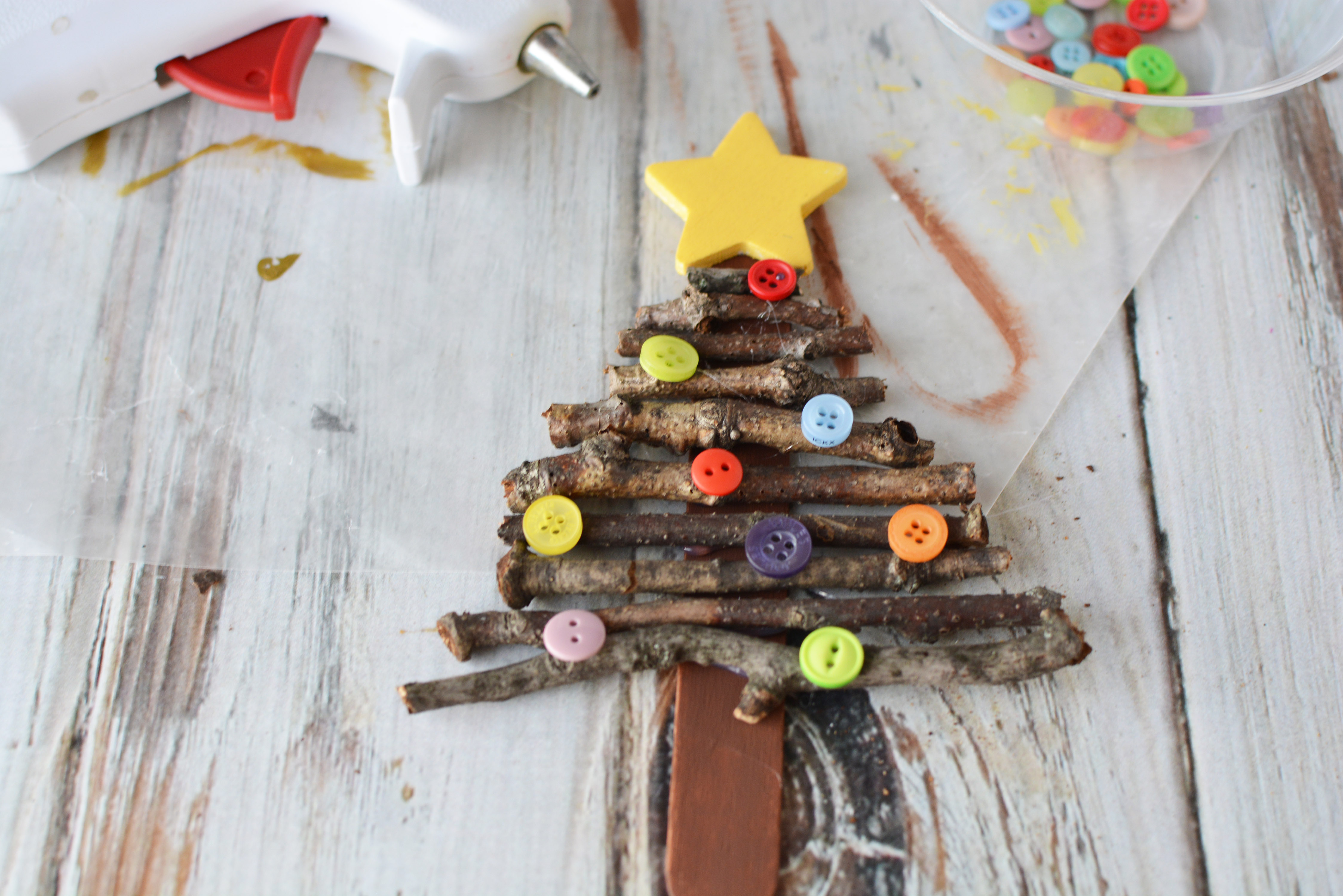 Popsicle Stick Christmas Tree Ornament