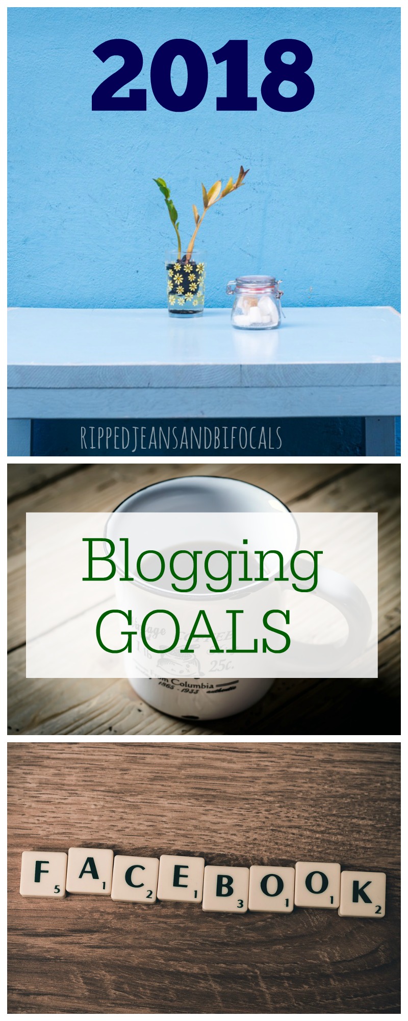 Maybe I'm sharing this to hold myself accountable...or maybe I'm hoping this will inspire someone else out there. At any rate, here are my 2018 Blogging Goals for Ripped Jeans and Bifocals