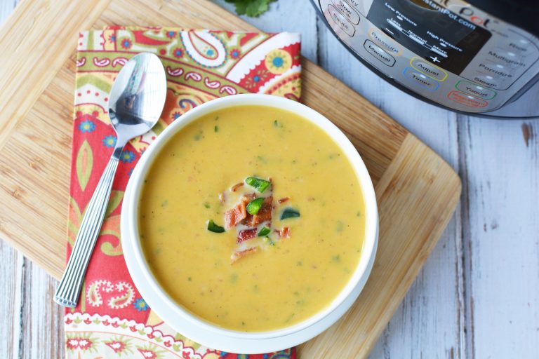 Instant Pot Sweet Potato and Jalapeno Soup
