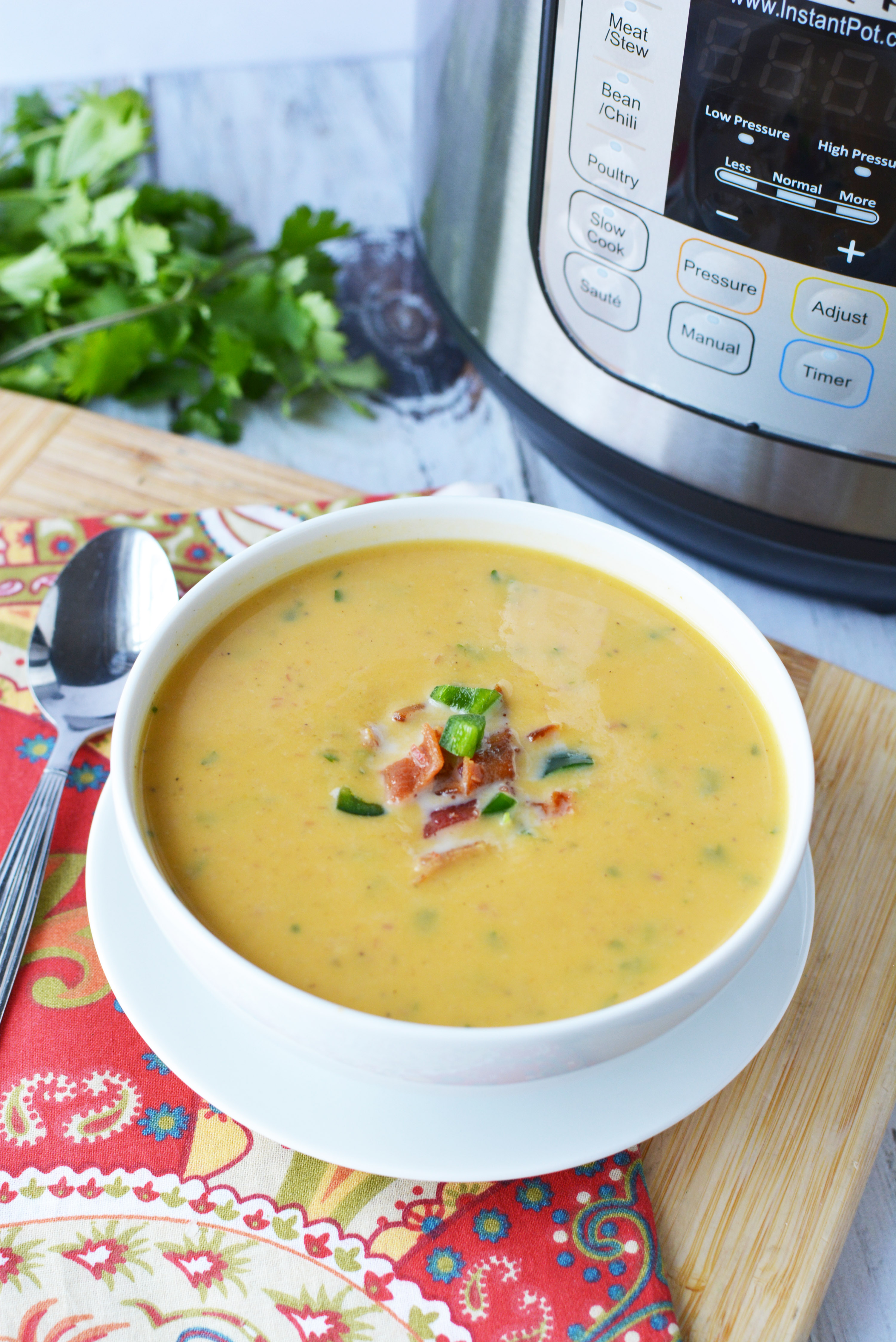 Instant Pot Sweet Potato and Jalapeno Soup|Ripped Jeans and Bifocals