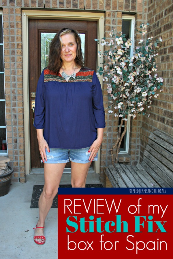 Stitch Fix Review Box Ripped Jeans and Bifocals