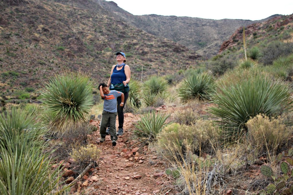 Best Places to stop on a Southwest Road Trip|Mother and son hiking in Franklin Mountains State Park, El Paso Texas