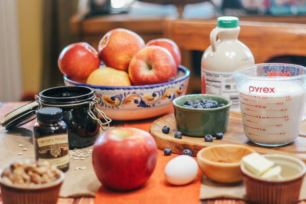 Envy apple and blueberry baked oatmeal