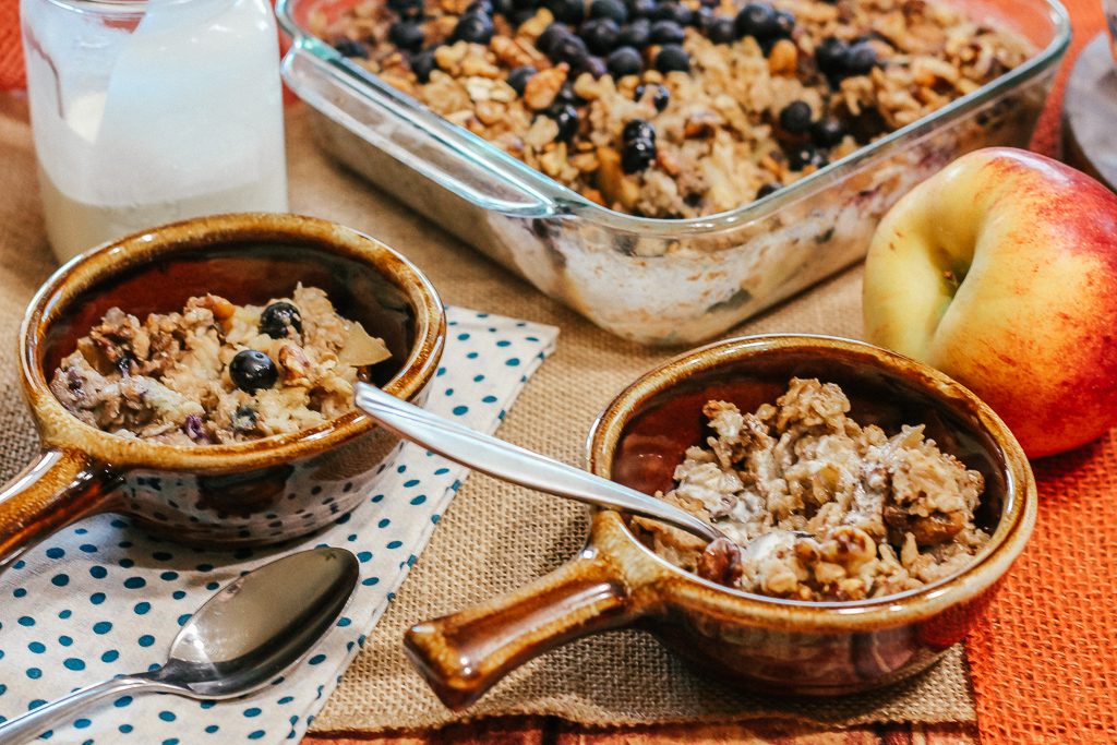 Envy apple and blueberry baked oatmeal