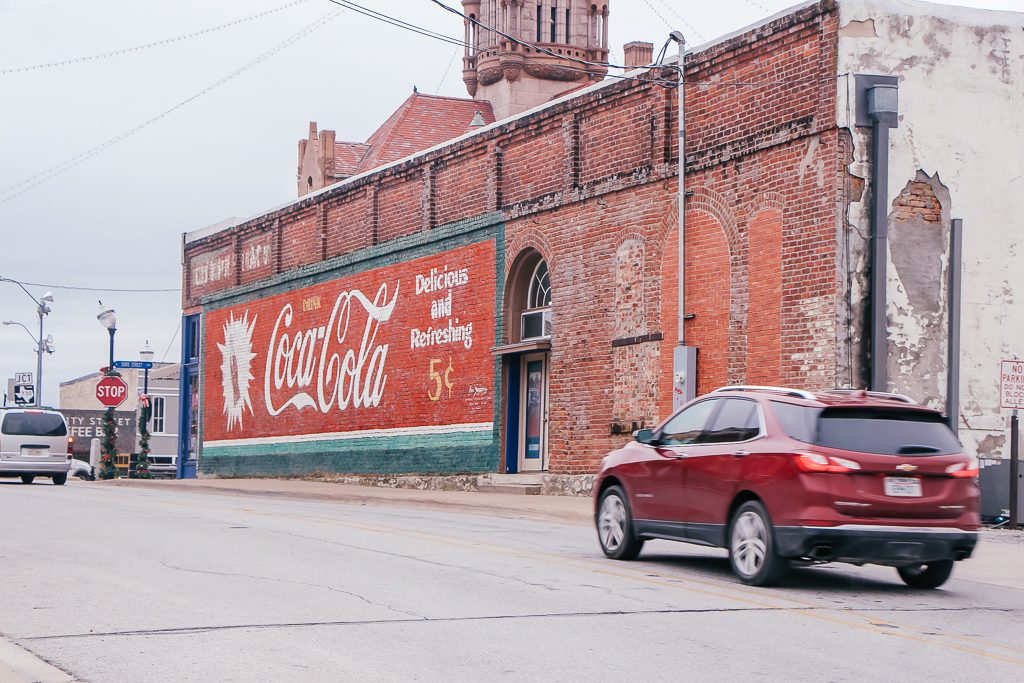 Best places to take Instagram Photos in Decatur Texas|Coca cola mural in Decatur Texas