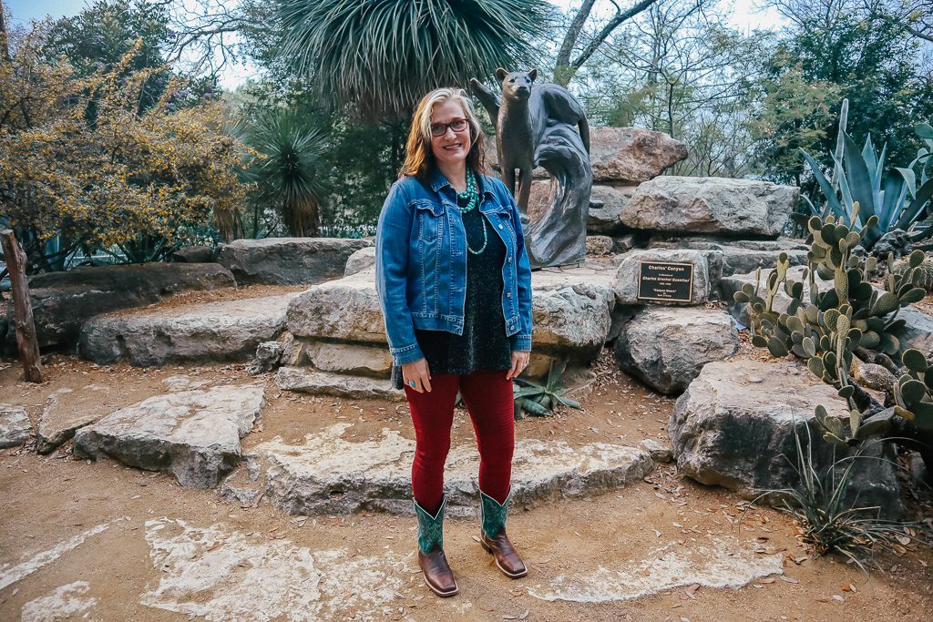 The San Antonio Zoo welcomes two new rhinos|Woman wearing cowboy boots and Texas Chic at San Antonio Zoo