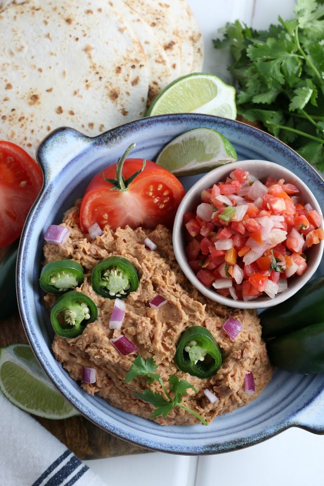 Homemade refried beans