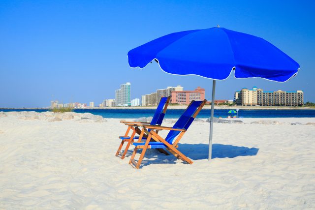 Beach chairs in Gulf Shores Alabama