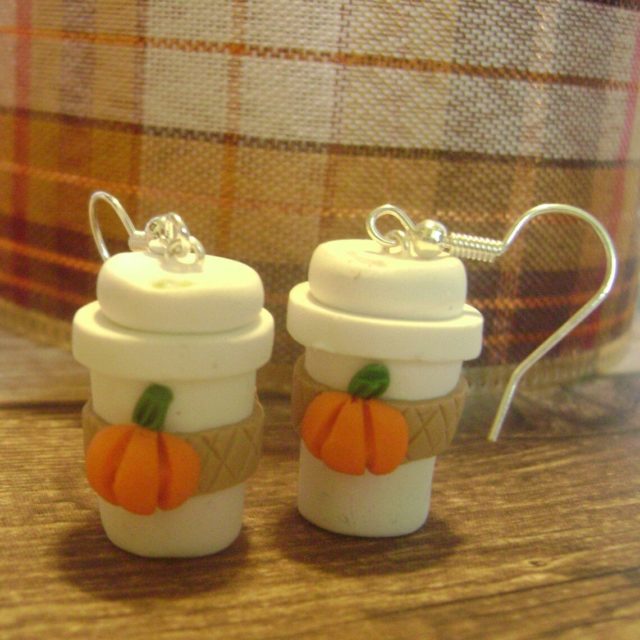 Pumpkin Spice Latte earrings