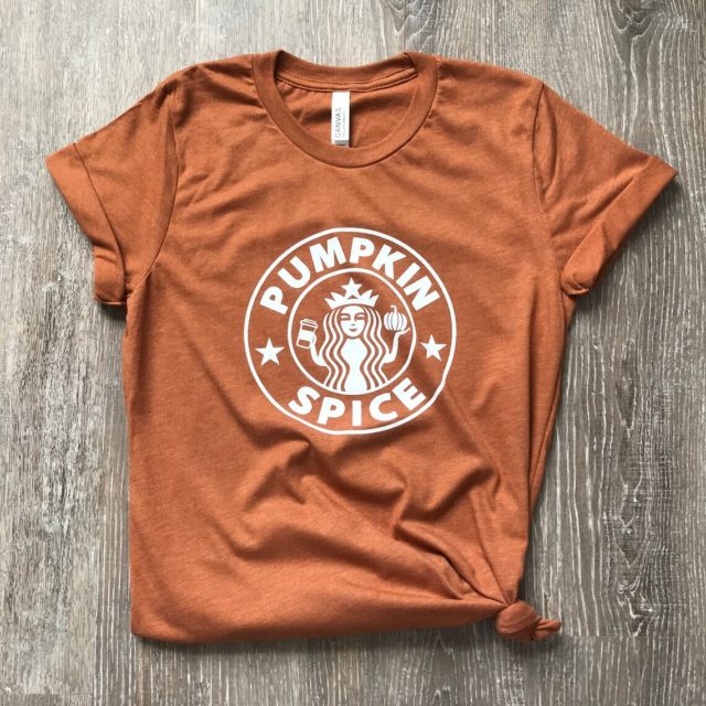 Pumpkin Spice Starbucks tee shirt