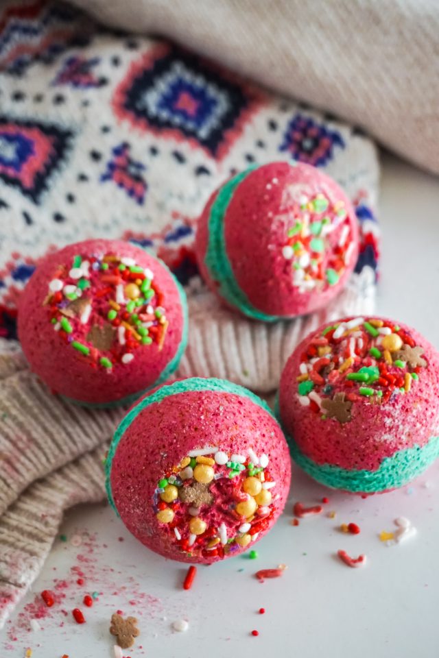 DIY Christmas Bath Bombs + Ugly Sweater