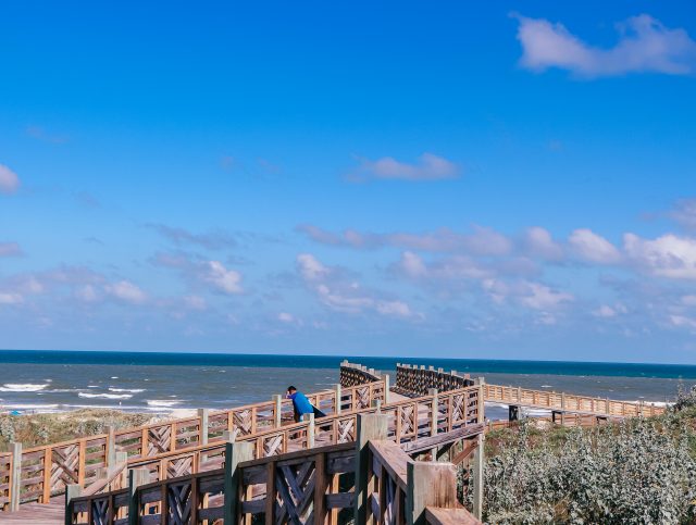 Boardwalk beach view