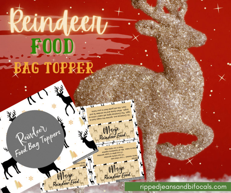 Reindeer Food Bag Topper