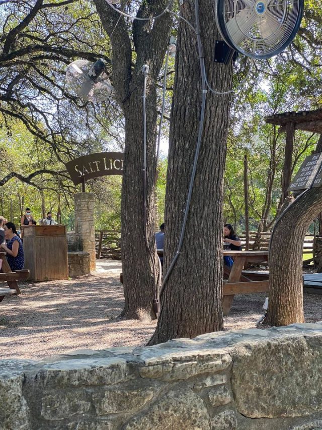 Patio at Salt Lick BBQ Driftwood TX