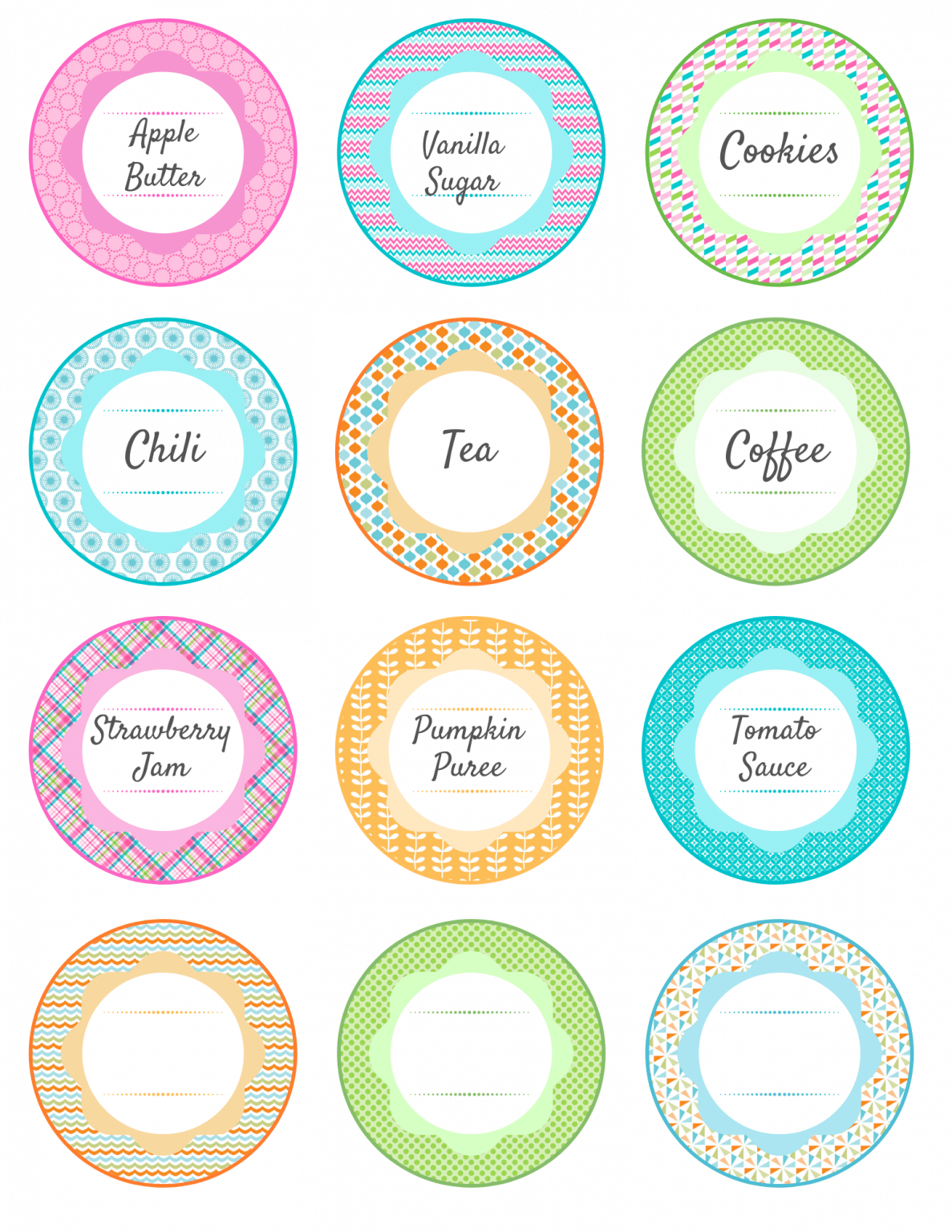 Free Printable Mason Jar Labels - Ripped Jeans & Bifocals