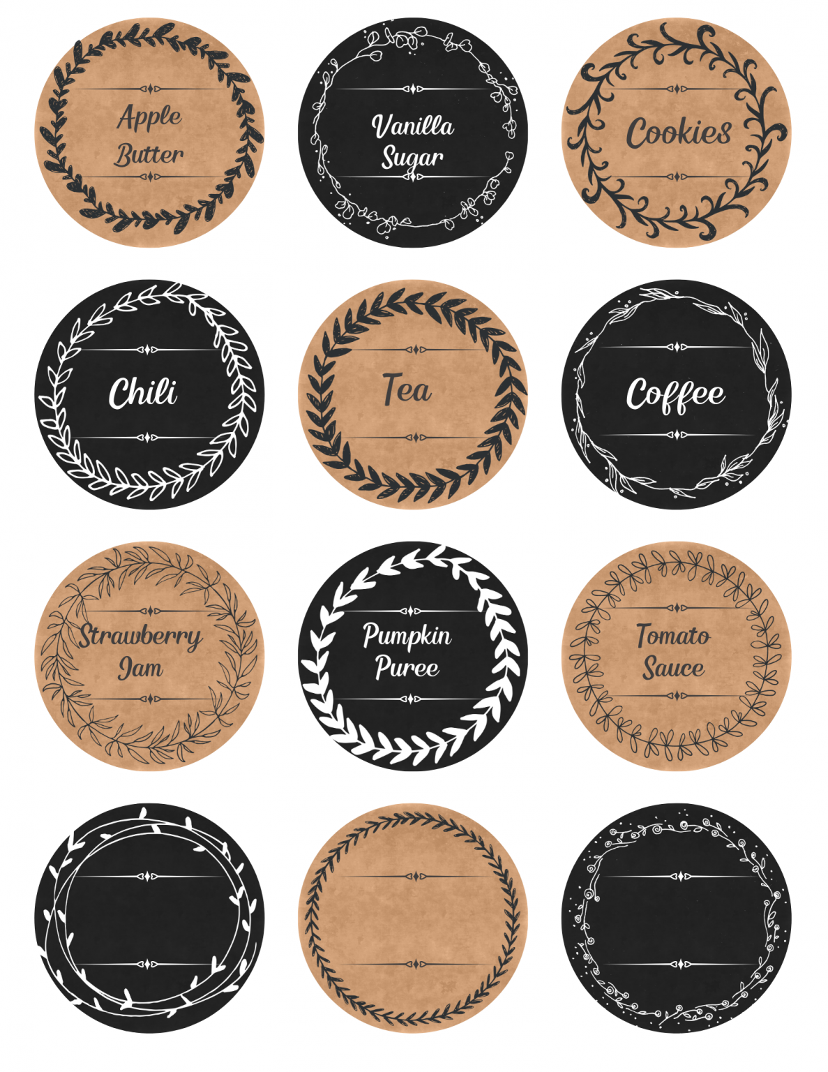 Free Printable Mason Jar Labels - Ripped Jeans & Bifocals