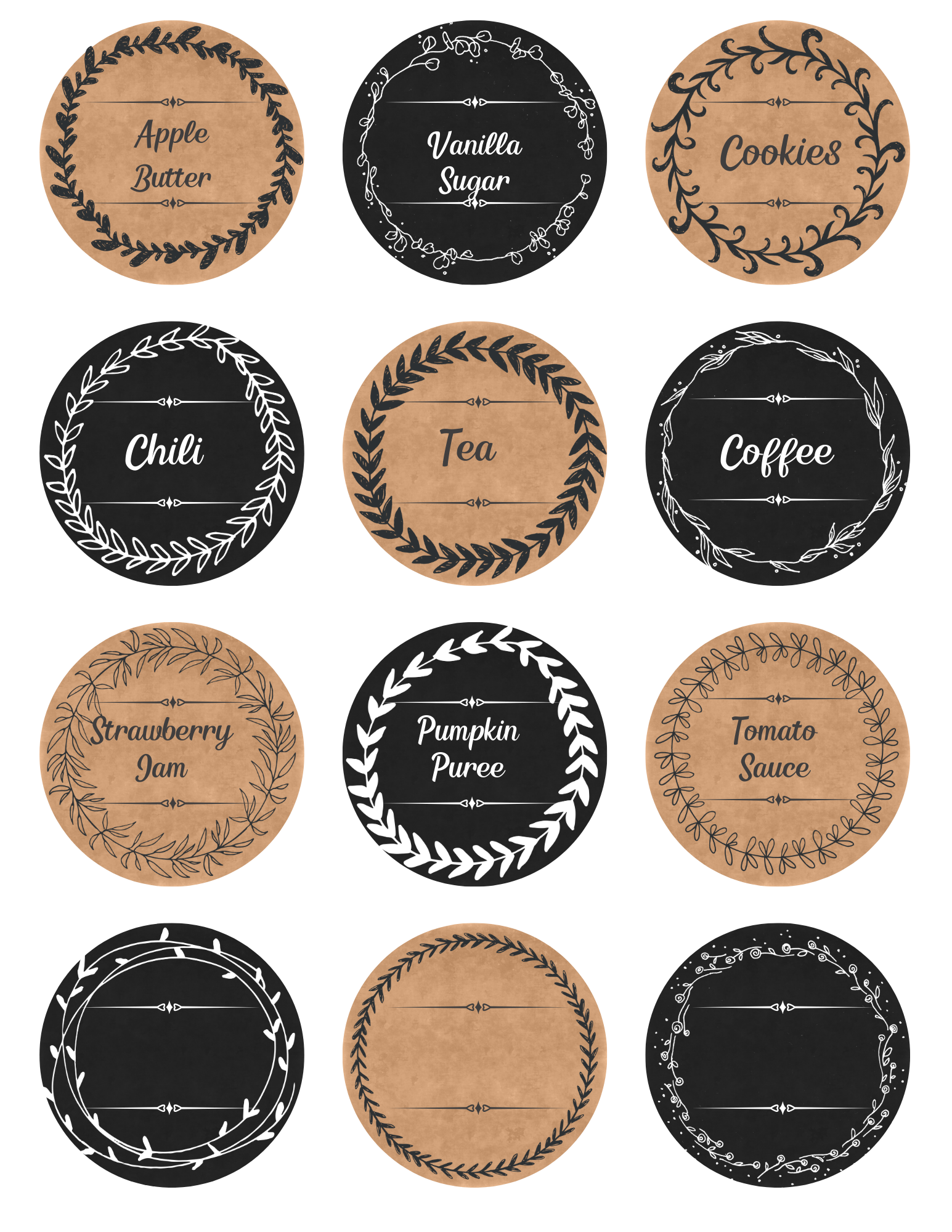 Free Printable Mason Jar Labels - Ripped Jeans & Bifocals Pertaining To Canning Jar Labels Template
