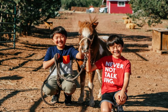 Kids at Wassermann's Wranch near Alpine