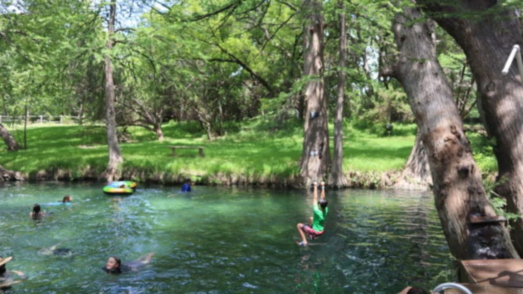Swing at Blue Hole in Wimberly.