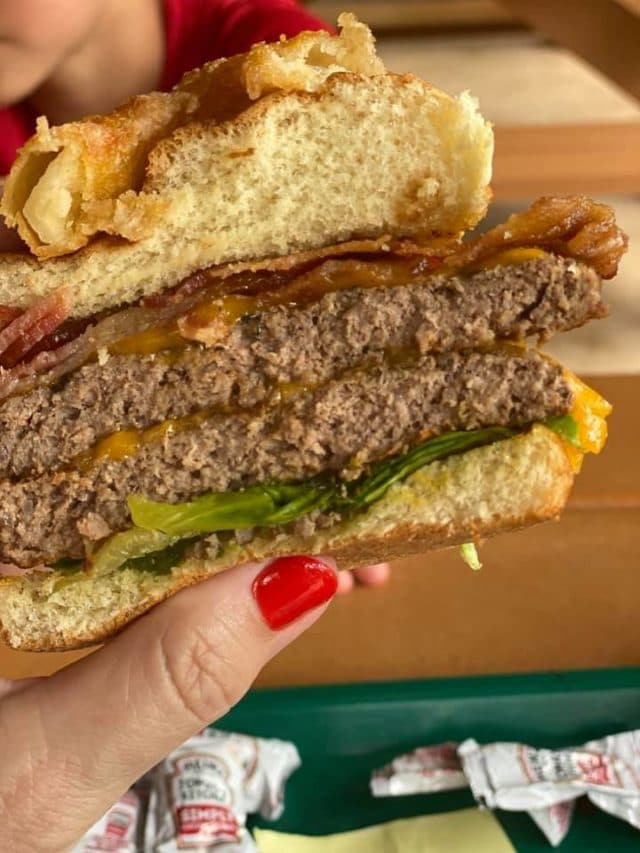 Burger at Lottawatta Lodge