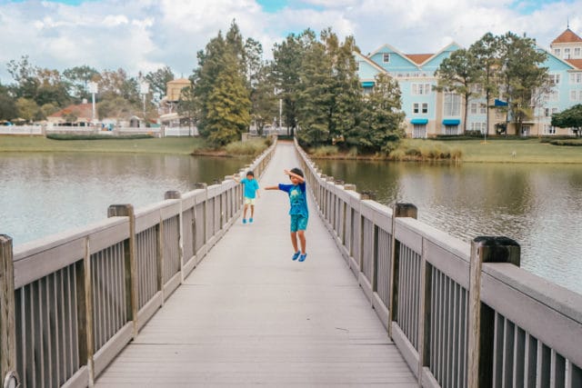 Two boys at Disney's Saratoga Springs Resort