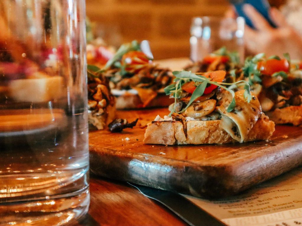 mushroom toast at Hill & Vine.