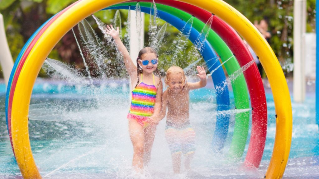 Kids playing in a Texas water park.