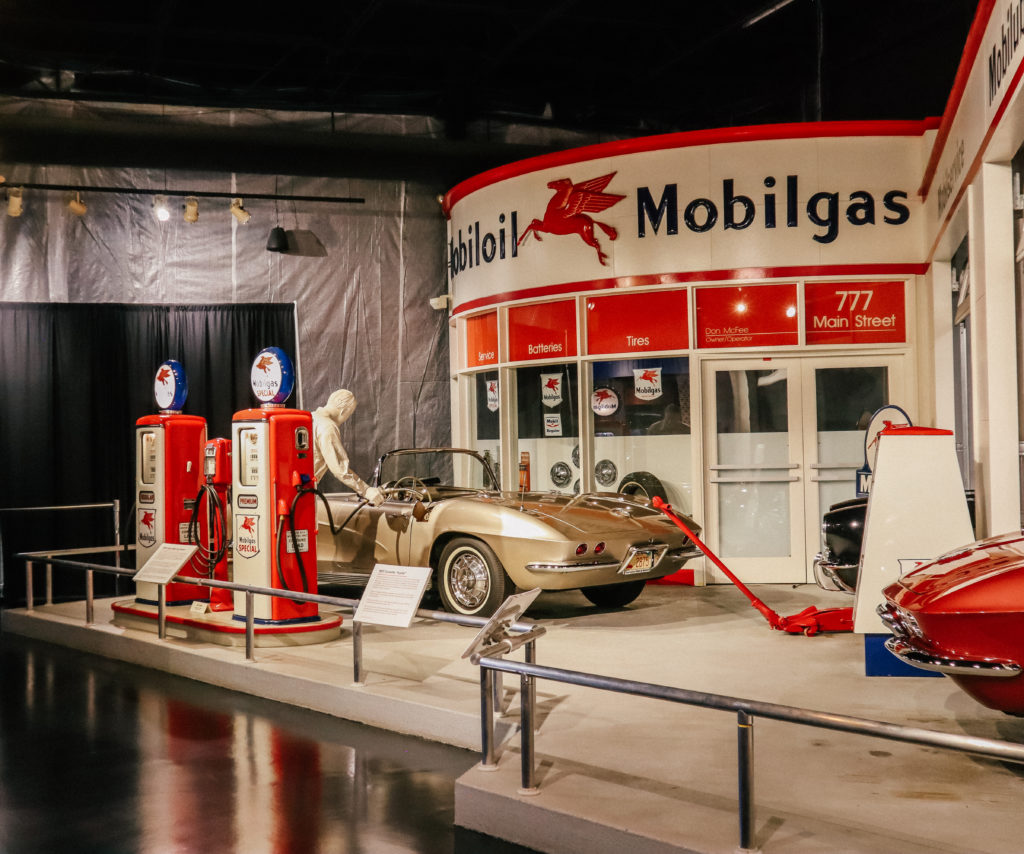 Inside the Corvette Museum in bowling green KY