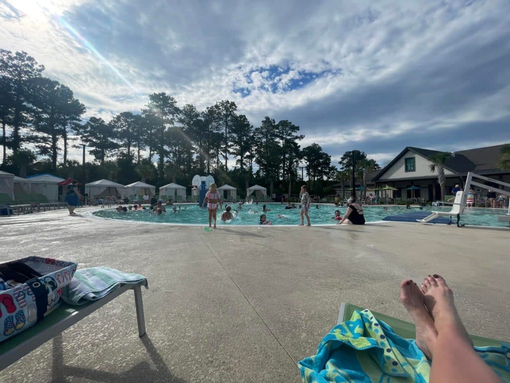 Waterpark pool at Carolina Pines RV Resort