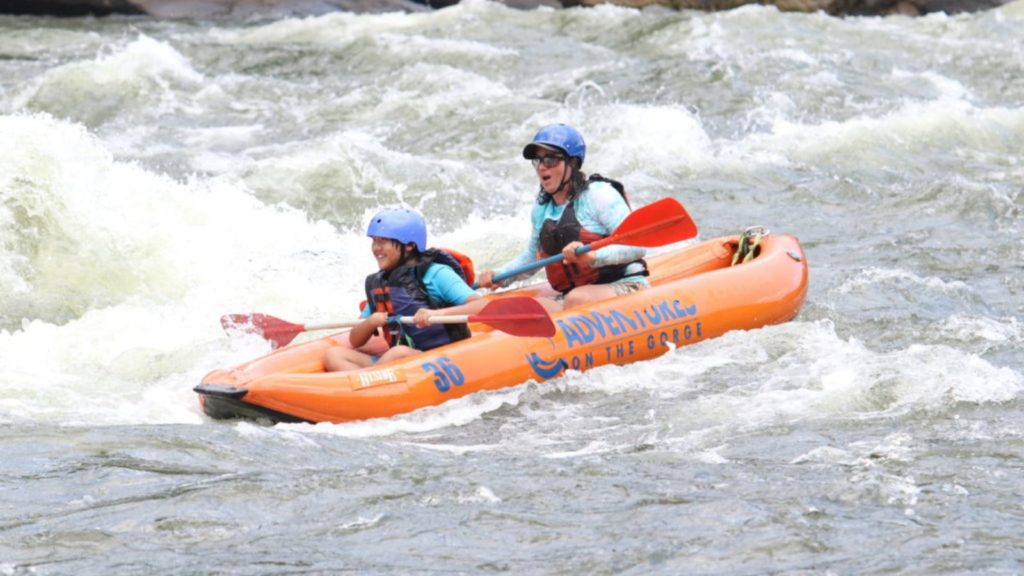 Whitewater rafting on West Virginia's New River.