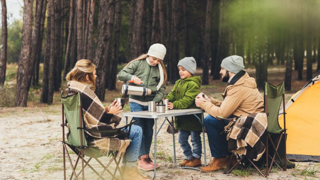 Tent camping family travel.