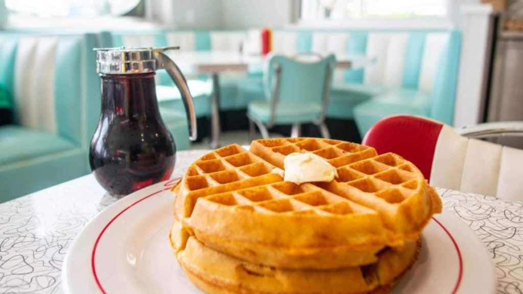 Waffles at Sunliner Diner.