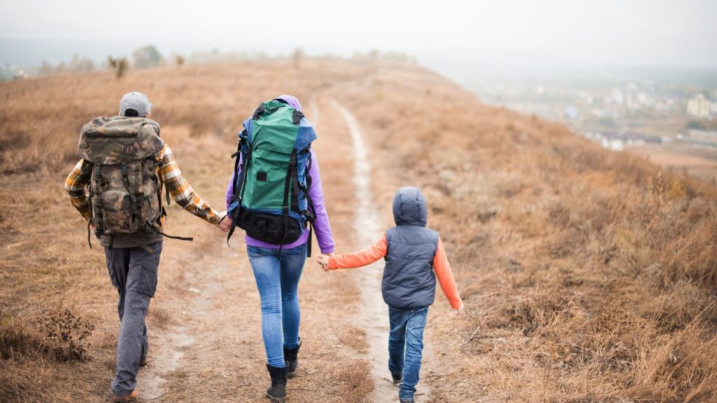 Family backpacking.